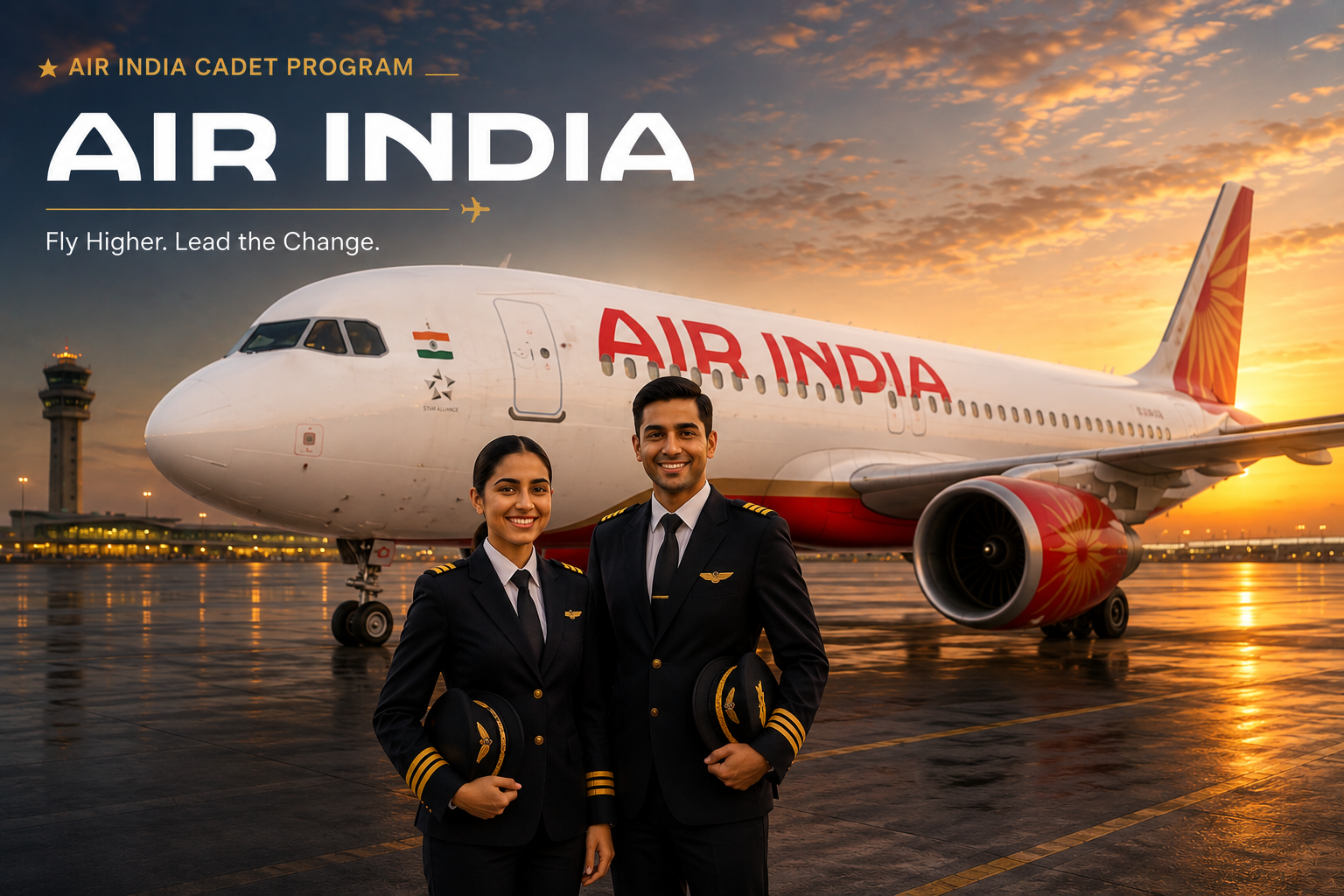 Air India cadet pilot training program background